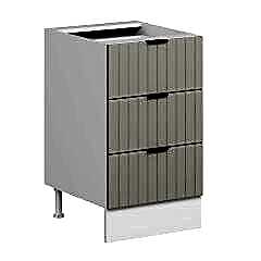 Alvinka Mutfak Modül Mbr_B Alt 3Ç Nray 50Cm Dolap Beyaz Kumtaşı Mdf