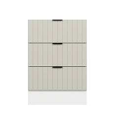 Alvinka Mutfak Modül Mbr_B Alt 3Ç Nray 60Cm Dolap Beyaz Kumtaşı Suntalam