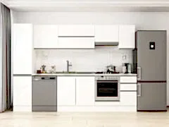 Alvinka 285X210 Cm High Gloss Mutfak Dolabı Mb-E80B45S40-1 High Gloss | Beyaz - Mdf