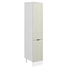 Alvinka Mutfak Modül Mbr_B 40-H210Cm Boy Dolabı Beyaz Kumtaşı Suntalam