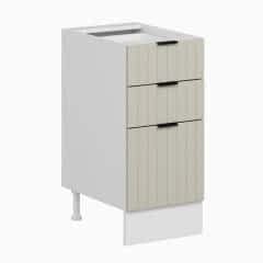 Alvinka Mutfak Modül Mbr_B Alt 3Ç1B2K Nray 40Cm Dolap Beyaz Kumtaşı Suntalam