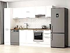 Alvinka 285X210 Cm Klasik Mebran Mutfak Dolabı Mb-E80B45S40-1 Mebran | Beyaz - Suntalam