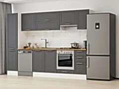 Alvinka 285X210 Cm Klasik Mebran Mutfak Dolabı Mb-E80B45S40-1 Mebran | Antrasit - Suntalam