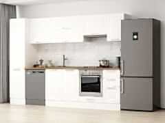 Alvinka 285X210 Cm Klasik Mebran Mutfak Dolabı Mb-E80B45S40-1 Mebran | Beyaz - Mdf