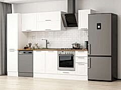 Alvinka 285X210 Cm Klasik Mebran Mutfak Dolabı Mb-E80B45S40-2 Mebran | Beyaz - Suntalam