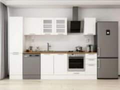 Alvinka 285X210 Cm Klasik Mebran Mutfak Dolabı Mb-E80B45S40-3 Mebran | Beyaz - Suntalam