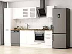 Alvinka 285X210 Cm Klasik Mebran Mutfak Dolabı Mb-E80B45S40-3 Mebran | Beyaz - Suntalam