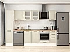 Alvinka 285X210 Cm Klasik Mebran Mutfak Dolabı Mb-E80B45S40-3 Mebran | Kumtaşı - Suntalam