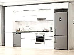 Alvinka 400X240 Cm High Gloss Mutfak Dolabı Mbb-E90B60S50-1 High Gloss | Beyaz - Mdf