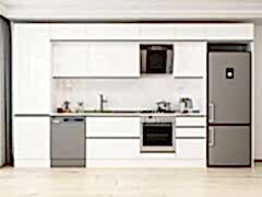 Alvinka 400X240 Cm High Gloss Mutfak Dolabı Mbb-E90B60S50-2 High Gloss | Beyaz - Suntalam