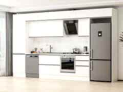 Alvinka 400X240 Cm High Gloss Mutfak Dolabı Mbb-E90B60S50-2 High Gloss | Beyaz - Suntalam