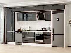 Alvinka 400X240 Cm High Gloss Mutfak Dolabı Mbb-E90B60S50-2 High Gloss | Antrasit - Mdf