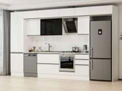 Alvinka 400X240 Cm High Gloss Mutfak Dolabı Mbb-E90B60S50-3 High Gloss | Beyaz - Suntalam