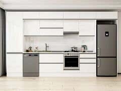 Alvinka 410X240 Cm High Gloss Mutfak Dolabı Mbb-E90B60S60-1 High Gloss | Beyaz - Mdf