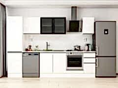 Alvinka 290X210 Cm High Gloss Mutfak Dolabı Mb-E80B50S40-3 High Gloss | Beyaz - Suntalam