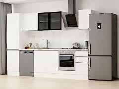 Alvinka 290X210 Cm High Gloss Mutfak Dolabı Mb-E80B50S40-3 High Gloss | Beyaz - Suntalam