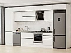 Alvinka 410X240 Cm High Gloss Mutfak Dolabı Mbb-E90B60S60-2 High Gloss | Beyaz - Suntalam