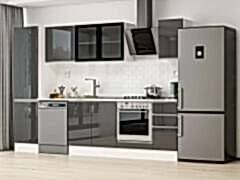 Alvinka 290X210 Cm High Gloss Mutfak Dolabı Mb-E80B50S40-3 High Gloss | Antrasit - Mdf