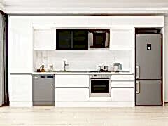 Alvinka 410X240 Cm High Gloss Mutfak Dolabı Mbb-E90B60S60-3 High Gloss | Beyaz - Suntalam