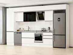 Alvinka 410X240 Cm High Gloss Mutfak Dolabı Mbb-E90B60S60-3 High Gloss | Beyaz - Suntalam