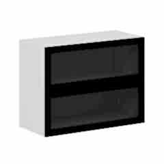 Alvinka Mutfak Modül Üst 2Yk1R 80-H60Cm Dolap Beyaz Alm Cam Mdf