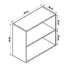 Alvinka Mutfak Modül Üst 2Yk1R 80-H60Cm Dolap Beyaz Alm Cam Mdf