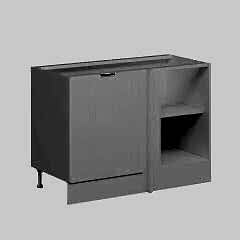 Alvinka Mutfak Modül Mbr_B Alt 1K1R 120Cm Köşe Dolap Beyaz Beyaz Suntalam