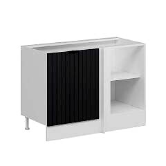 Alvinka Mutfak Modül Mbr_B Alt 1K1R 120Cm Köşe Dolap Beyaz Antrasit Mdf