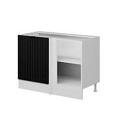 Alvinka Mutfak Modül Mbr_B Alt 1K1R 120Cm Köşe Dolap Beyaz Antrasit Mdf