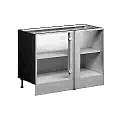 Alvinka Mutfak Modül Mbr_B Alt 1K1R 120Cm Köşe Dolap Beyaz Antrasit Mdf