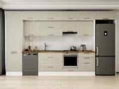 Alvinka 410X240 Cm Klasik Mebran Mutfak Dolabı Mbb-E90B60S60-2 Mebran | Kumtaşı - Suntalam