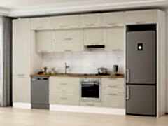 Alvinka 410X240 Cm Klasik Mebran Mutfak Dolabı Mbb-E90B60S60-2 Mebran | Kumtaşı - Suntalam