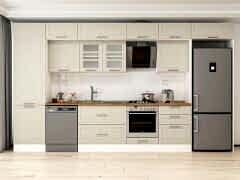 Alvinka 410X240 Cm Klasik Mebran Mutfak Dolabı Mbb-E90B60S60-3 Mebran | Kumtaşı - Suntalam