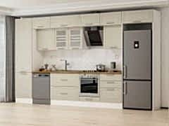 Alvinka 410X240 Cm Klasik Mebran Mutfak Dolabı Mbb-E90B60S60-3 Mebran | Kumtaşı - Mdf