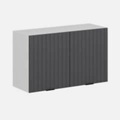 Alvinka Mutfak Modül Mbr_B Üst 2Dk1R 100-H60Cm Dolap Beyaz Antrasit Mdf