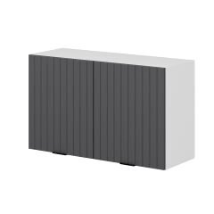 Alvinka Mutfak Modül Mbr_B Üst 2Dk1R 100-H60Cm Dolap Beyaz Antrasit Mdf