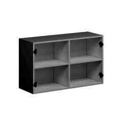 Alvinka Mutfak Modül Mbr_B Üst 2Dk1R 100-H60Cm Dolap Beyaz Antrasit Mdf