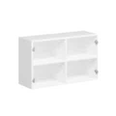 Alvinka Mutfak Modül Mbr_B Üst 2Dk1R 100-H60Cm Dolap Beyaz Beyaz Mdf