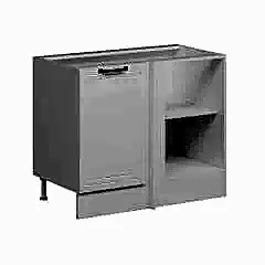 Alvinka Mutfak Modül Mbr_A Alt 1K1R 105Cm Köşe Dolap Beyaz Beyaz Suntalam