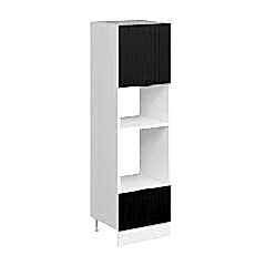 Alvinka Mutfak Modül Mbr_B 60-H210Cm Boy Ank Dolabı Beyaz Antrasit Mdf