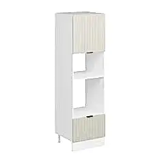 Alvinka Mutfak Modül Mbr_B 60-H210Cm Boy Ank Dolabı Beyaz Kumtaşı Suntalam