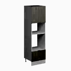 Alvinka Mutfak Modül Mbr_B 60-H210Cm Boy Ank Dolabı Beyaz Kumtaşı Mdf