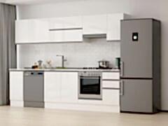 Alvinka 290X210 Cm High Gloss Mutfak Dolabı M-E90S40S40-1 High Gloss | Beyaz - Suntalam