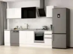 Alvinka 290X210 Cm High Gloss Mutfak Dolabı M-E90S40S40-3 High Gloss | Beyaz - Suntalam