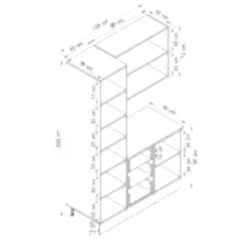 Alvinka Kahve Köşesi 135Cm Mbr_C Beyaz Antrasit Füme Cam