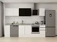 Alvinka 290X210 Cm High Gloss Mutfak Dolabı M-E90S40S40-3 High Gloss | Beyaz - Mdf