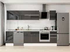 Mutfak Dolabı M-E90S45S40-2 High Gloss | Antrasit - Suntalam