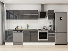 Mutfak Dolabı M-E90S45S40-2 High Gloss | Antrasit - Mdf