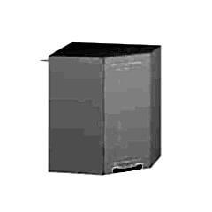 Alvinka Mutfak Modül Mbr_A Üst 1Dk1R 60-H72Cm Köşe Dolap Beyaz Beyaz Mdf