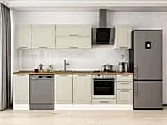 Alvinka 290X210 Cm Klasik Mebran Mutfak Dolabı M-E90S40S40-2 Mebran | Kumtaşı - Suntalam